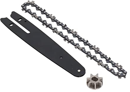 Ensemble de Chaîne de Tronçonneuse Plaque de Guidage Vanne de Dégagement de Tronçonneuse électrique Accessoires de Poche Pignon Mini 186Mm pour 6 Pouces Miniature 230Mm