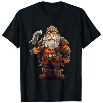 Défenseur nain nain guerrier fantaisie mythologie créature T-Shirt