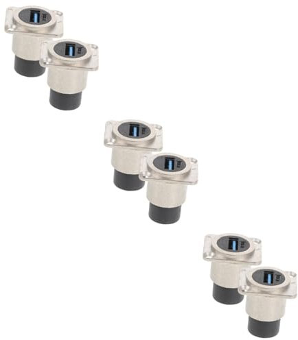 HEMOTON 6stücke USB Panel Mount Coupler USB Flush Mount Buchse Frauen Frauen Erweiterung Lösung Für Platzsparende Installationen Wänden Und Geräten