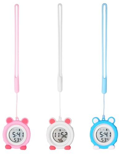JewelryWe Karabineruhr Silikon Taschenuhr mit Karabiner: Damen Analog Quarz Karabiner Uhr mit abnehmbarem Silikon Hülle Frauen FOB Clip auf Uhr für Ärzte Krankenschwestern