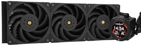Thermalright CORE VISION 360 Black CPU AIO Kühler, IPS LCD Bildschirm mit 480 * 480 Auflösung, für AM5&Intel 1700/1851, leistungsstarker 360 Specs Wassergekühlter Kühler mit 2.1in abnehmbarem Display