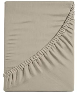 Lenzuolo Sotto con Angoli Matrimoniale, 100% Jersey di Cotone Elasticizzato sui 4 Lati, Misura cm.170/180x190/200, Altezza Angolo fino a 30cm, Oeko-tex Certificato, No stiro