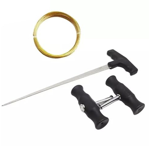 TKSE Windschutzscheibe Removal Tools, 4 Stück Auto Windschutzscheiben Entfernungs Werkzeug Kit Set mit Griffe und Glas Schneiden Draht für Auto Fenster Installation Removal