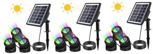 Supvox 3stücke Solar Light Wasserdichte Unterwasserlichter Mit Farbwechsel Für Teich Und Garten Solar Betrieben Für Romantische Beleuchtung Im Freien