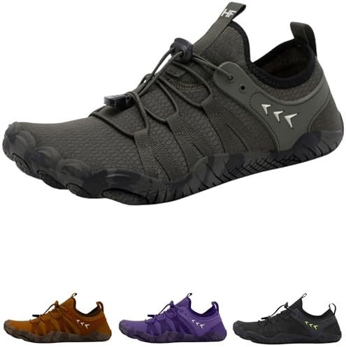 Caspian Adventure HF - Outdoor Non - Slip Barefoot Shoes, Wide Toe Box, Lightweight and Breathable Quick Dry Daily Footwear Unisex Dark Green