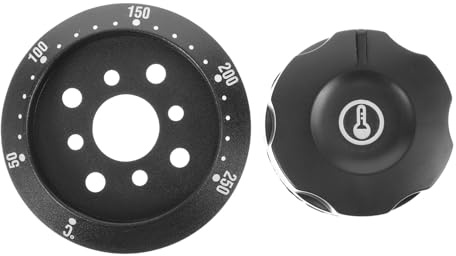 Thermostatknopf Ersatzknopf aus Kunststoff Schwarz 50-250℃ | Wassererhitzer und Elektroöfen, Präzise Temperaturregelung, Robustes Drehteil