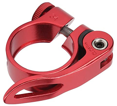 Schnellspanner-Sattelklemme für Mountainbikes und Rennräder, Schwarz 31,8 Mm XT-C68, Aluminiumlegierung, Leicht, Eloxierte Oberfläche (Rot)