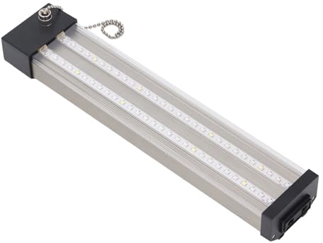 Luz de Cultivo LED para Plantas de Interior, 60 LED de Espectro Completo, Carcasa de Aluminio, 30,7 x 6 cm, con Reflectores y Cable de Alimentación, para Vegetales y Suculentas