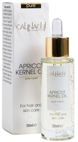 CALINACHI Olio di Noccioli di Albicocca 30 ml | Viso, Corpo e Capelli | Texture Leggera, Si Assorbe Facilmente | Olio Vettore per Massaggio e Routine | Per Pelle e Capelli Secchi