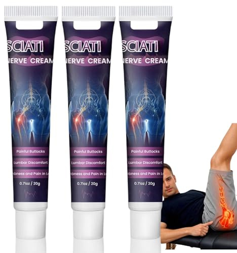3pcs Sci/atica Pain Relief Cream,Sci/ATIC Nerve Pain Relief Cream,Muscle Pain Relief Gel,Pain Reducing Crea/m,Sciati/ca Pa/in Relief Product,Heat S/ciatic Nerve Rel/ief Cr/eam,Sheet Sci/atica Cre/am
