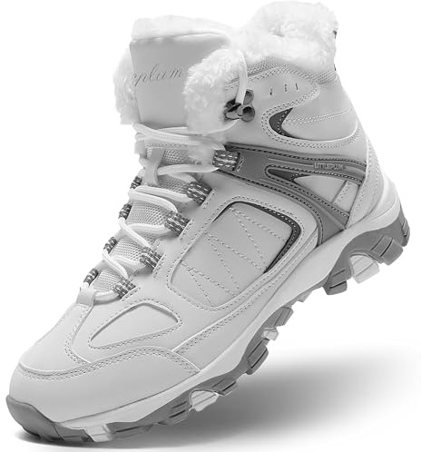 ASHION Bottes Femme Chaussures Coton Bottines Hiver trekking Bottes de Neige,Gris,39 EU