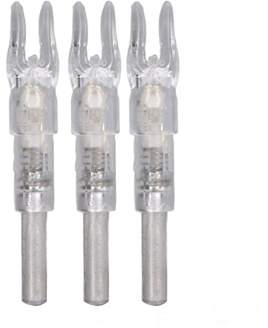 Kikumi 3pcs Nock Illuminati per Frecce Illuminazione Automatica da 6,2 Mm Diametro Interno dell' Coda Luminosa per Esterno (Colorato)