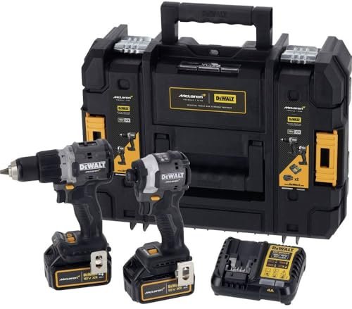 DEWALT Akku-Kombopack 18V, DCD85M u. DCF85M, inkl. 2 x Akkus (18 Volt / 4Ah) und System-Schnellladegerät