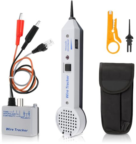Tone Generator Kit, 200EP Wire Tracer Circuit Tester, Tone Tracing Probe Kit, Accuracy Cable Tester, Line Finder,Inductive Amplifier, Probe Kit with Adjustable Volume for Network Cable Collation