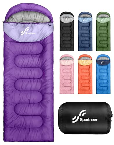 Schlafsack Outdoor, Schlafsack für Kinder & Erwachsene Leicht & Kompakt | Deckenschlafsack mit 220 × 80 cm, 3 Jahreszeiten Camping Sleeping Bag, ideal für Camping, Wandern & Reisen
