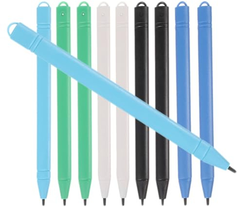 Lot de 10 Stylets pour Tableau Blanc LCD, en Plastique, sans Charge | Trou Suspendre Pratique, pour Écran Tactile et Tablette D’écriture, Usage Dessin et Prise de Notes