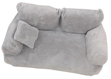 drburpily Plysch kattsoffa bäddsoffa tvättbar mjuk sängalternativ för inomhuskattungar sovplats för katter och små hundar Plysch kattsoffa husdjurssoffa valpsovplats