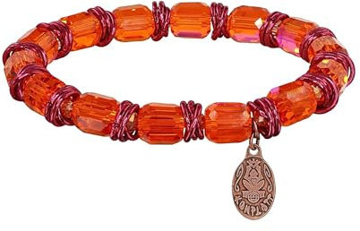 Konplott Armband elastisch Festival orange antik Kupfer