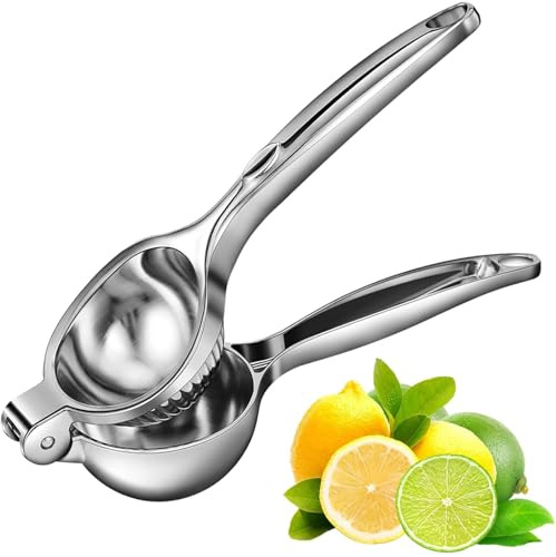 Presse Agrumes Manuel Robuste – Presse Citron En Alliage De Zinc, Extracteur De Jus à Levier, Presse Orange/Lime, Antirouille, Facile à Nettoyer, Argent