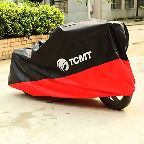 Motorcycle Motorbike Scooter Waterproof UV Dust Protector Anti Rain Cover(Black&Red XL 1 PCS)
