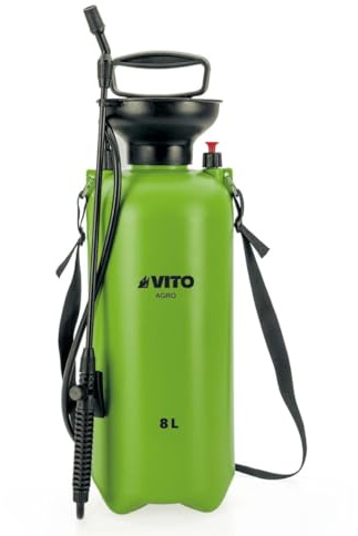 VITO - Pulvérisateur de Jardin 8L Lance 60cm Tuyau 1.20m - Pulvérisateur à Pression Manuelle Spray et Jet - Jardin, désinfection, Nettoyage