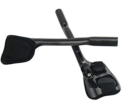 Alfa Pasca Rennrad Triathlon Lenkeraufsatz 31.8mm Fahrrad Schwarz TT Lenker Erweiterung 340mm 3K Glänzend Mtb