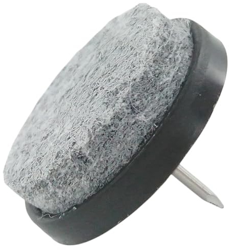 Merriway BH06820 - Feltro morbido per sedia, con chiodo, diametro 28 mm, colore: Nero