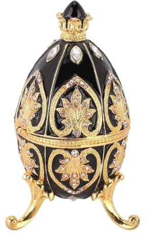 La Lavande Schmuckkästchen in Eiform, Fabergé-Ei, Osterei, russisches Handwerk, Geburtstag, Hochzeit, Weihnachten, für Damen, 7,5 x 6,5 x 5,2 cm