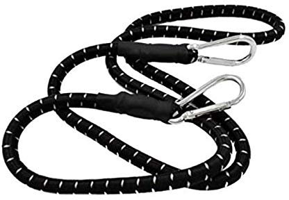 TIJAR Heavy Duty Bungee Cord 60 (150cm) with Carabiner Clips – Extra Strong Elasticated Tie Down Strap, Durable Shock Cord for Camping, Car, Van, Motorcycle, Luggage & Outdoor Use