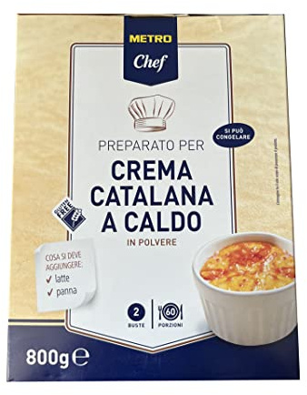 Preparato per Crema Catalana a Caldo 800gr - 2 Buste per 60 Porzioni