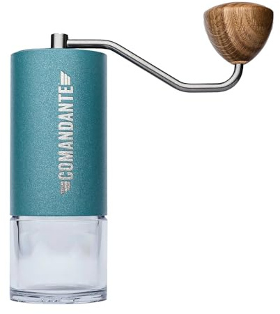 Comandante Kaffeemühle C40 MK4 Nitro Blade, Alpine Lagoon, Silber, Braun, C40-MK4NB-AL