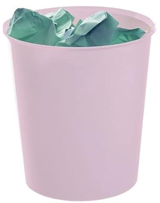 Archivo 2000 Papelera plastico ecogreen 100% reciclada 18 litros color rosa pastel