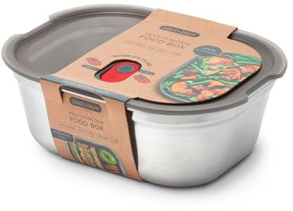 BLACK + BLUM Microwavable Stainless Steel Lunch Box | Multi-Function, Vacuum Sealed Container for Healthy Food | Portable and Stackable Food Storage for Office and Outdoor | 40 oz / 1200 ml