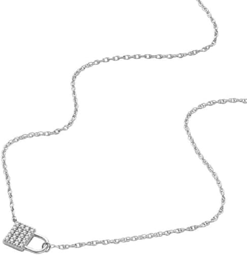 Fossil Damen-Halskette, Sterling Silber Kette Halskette