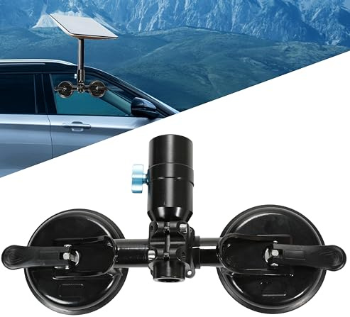 Starlink Saugnäpfe Wandhalterung, Aluminiumlegierung, schnelle Demontage und Montage, Starlink-Montageset, Starlink-Stangenhalterung für Camper/Wohnmobil/Auto-Windschutzscheibe/Außenfenster