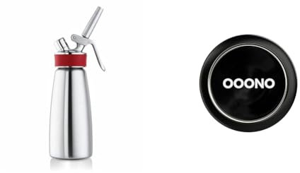 iSi Sahnespender 500ml, Gourmet Whip Plus, 0.5 Liter, aus hochwertigem Edelstahl & OOONO CO-Driver NO1: Warnt vor Blitzern und Gefahren im Straßenverkehr in Echtzeit