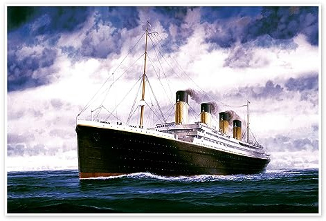 Posterlounge RMS Titanic Poster | 90 x 60 cm von Francis Mastrangelo Wandbilder Wanddeko
