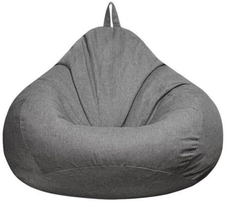 FENGSHENG-SHOP Large Bean Bag Chair Cover,Adults Kids Bean Bag Sofa Cover Recliner Gaming Storage Bag for Indoor Outdoor BeanBag Chair,No Filling,100 * 120CM (Grey)