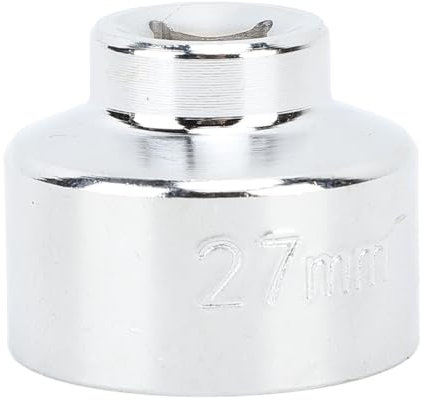Naroote Herramienta de Casquillo para Filtro de Aceite, Llave de Vaso para Filtro de Aceite Compacta de Alta Resistencia de 6 Dientes, Larga Durabilidad, Precisa para Enfoque (27mm)