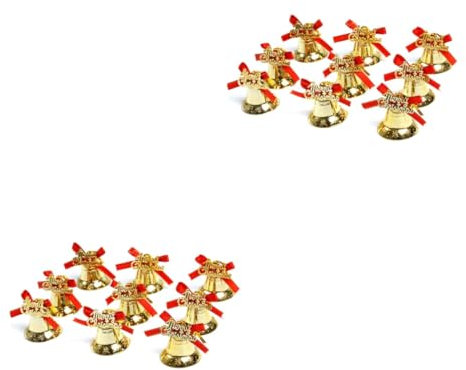 ABOOFAN 2 Sets Eleganter Christbaumschmuck Goldene Glocken mit Der Aufschrift „Frohe Weihnachten“ Vielseitige Dekoration für Partys Hochzeiten Häuser 9 Stück