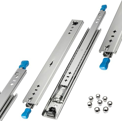 Vollauszug Schubladenschiene,Schubladenführung Schwerlast Mit Verriegelung-Schubladenauszüge, Vollauszug Kugelführungen Teleskopschiene, Belastbarkeit 120kg,Für Kitchen Furniture(50cm(20in))