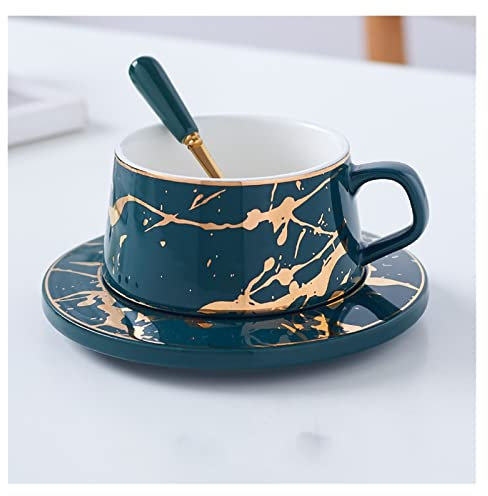 Tazza da caffè in Marmo Nordico Serie Oro Opaco Tazza da tè in Ceramica Forniture per Feste di Natale (D)