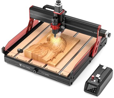 Twotrees TTC6050 500W CNC Fräsmaschine, mit Beleuchtung, Infrarot Sensor und Unterstützung für verschiedene Spindeltypen, 3-Achsen CNC Gravierfräsmaschine für Metall, Holz, Acryl, 600x500x100mm