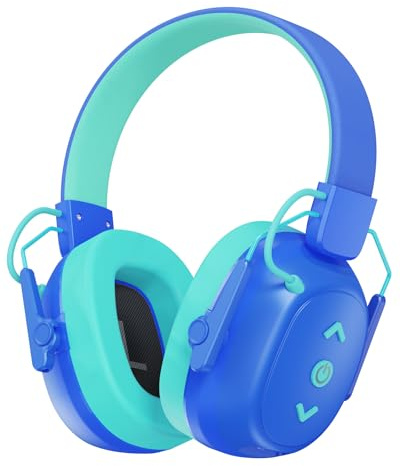 Doohoeek Bluetooth Ear Defenders for Children, Kids Bluetooth 6.0 Headphones with 85dB Volume Limiter, 35H Playtime, Foldable Design & Passive Noise Cancelling