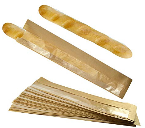 Lot de 50 enveloppes en papier pour salle de bain, pain, pain et tranches de pizza, hauteur 62 cm