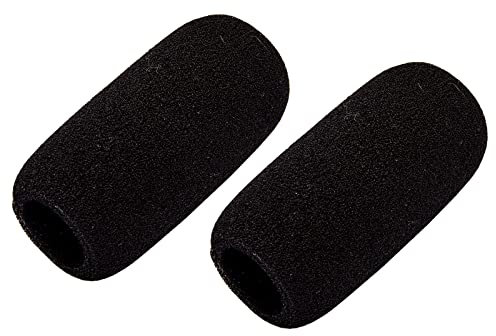 2er Set deetech WS-70 - Mikrofon Windschutz 70x32x20mm für Konferenz-/ Kondensatormikrofone Ø 20-25 mm, schwarz