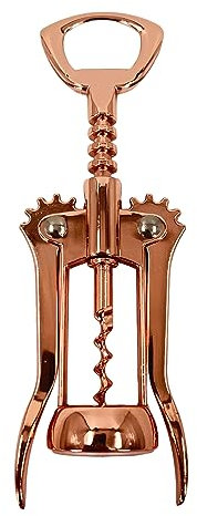 Cavatappi a doppia leva in rame di alta qualità, design ergonomico e durevole per un'apertura senza sforzo, ideale per vini rossi, bianchi e spumanti, elegante set regalo di accessori da bar