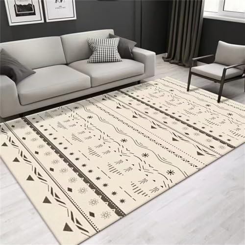 RUGMRZ Outdoor Teppiche Liniengeometrie Kinderteppich Wald Mehrfarbig Baby Zimmer deko deko babyzimmer Outdoor Teppiche treppen80x120CM
