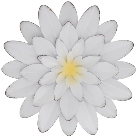 Eisenblumenanhänger Weiß, Zarte Hängende Wanddekoration | Nordic Stil, Wiederverwendbar, Blumenform, Wanddeko für Jeden Ort, Home Décor Akzent