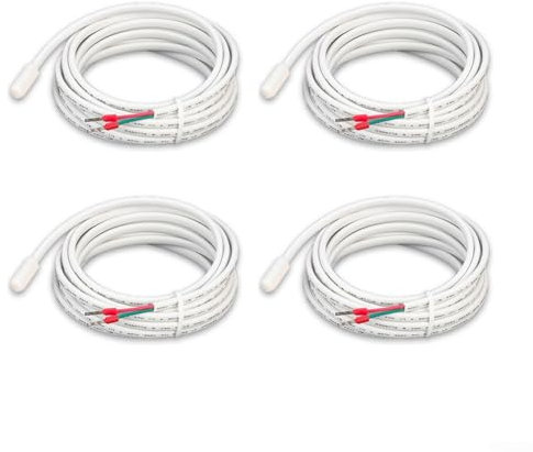 3 Meters Electric Floor Heating Thermostat Sensor Probe Underfloor Heating Floor Probe Underfloor Heating Thermostat Accessory(4PCS)